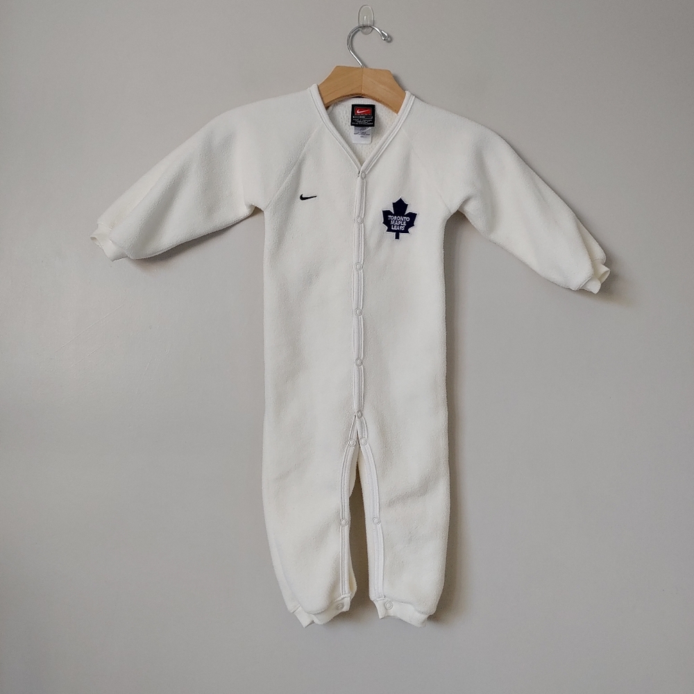 Nike Toronto Maple Leafs Fleece Pajamas Coveralls 24M Snap Buttons
